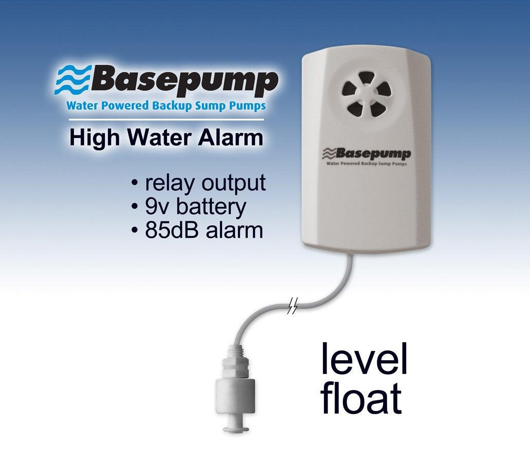 Basepump RB750-EZ Premium Water Powered Backup Sump Pump - Reliable Auto Sump Pump Backup System with High Water Alarm for Basement Flood Prevention - No Battery or Electricity Needed