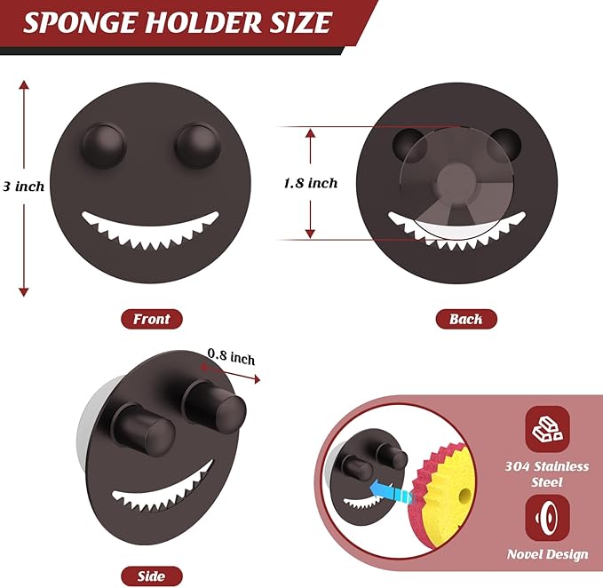 Sponge Holder for Kitchen Sink, Sink Caddy Organizer