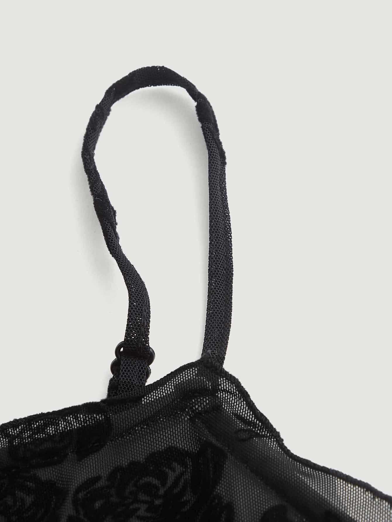 Verdusa Women's Mini Dress Floral Spaghetti Strap Mesh Dresses Going Out Festival Concert Outfits Grunge Gothic Clothes Black Multi Small