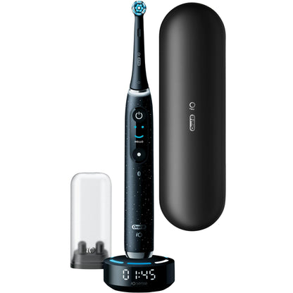 Oral-B iO Series 10 Electric Toothbrush, 7 Cleaning Modes for Dental Care, iOSense, Colour Display, Charging Travel Case, Designed by Braun, Cosmic Black