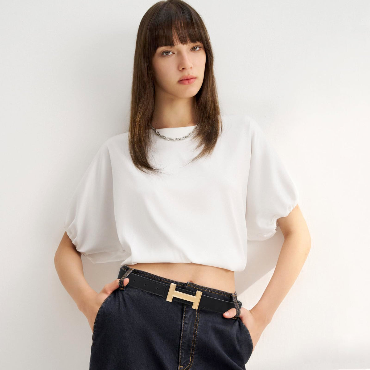 Relang Women's Belts with Gold Buckle, Fashion Waist Band, Elegant Ladies' Belt, Gift for Women