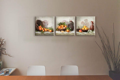 Piy Painting Table food painting, fruit picture on Canvas, Orange Canvas image with Frame ready hanging Décor Decorative arts for Living Room Bedroom nice birthday Gift, New year Present