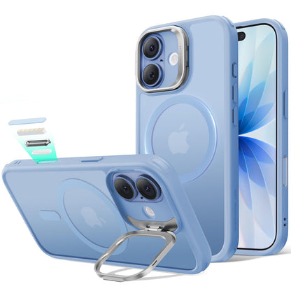 ESR Silicone Case for iPhone 17, Built-in Camera Stash Stand Compatible with MagSafe, Military-Grade Drop Protection Magnetic Phone Case for iPhone 17, Cloud Series, Rosy Pink