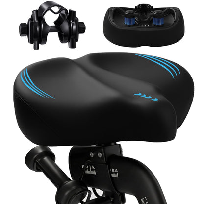 2026 New Ultra-Wide Oversized Bike Seat Cushion for Men & Women, Comfort Memory Foam Bicycle Saddle, Waterproof Universal Bike Seat for Peloton Exercise Road Mountain Cruiser Electric City Bikes
