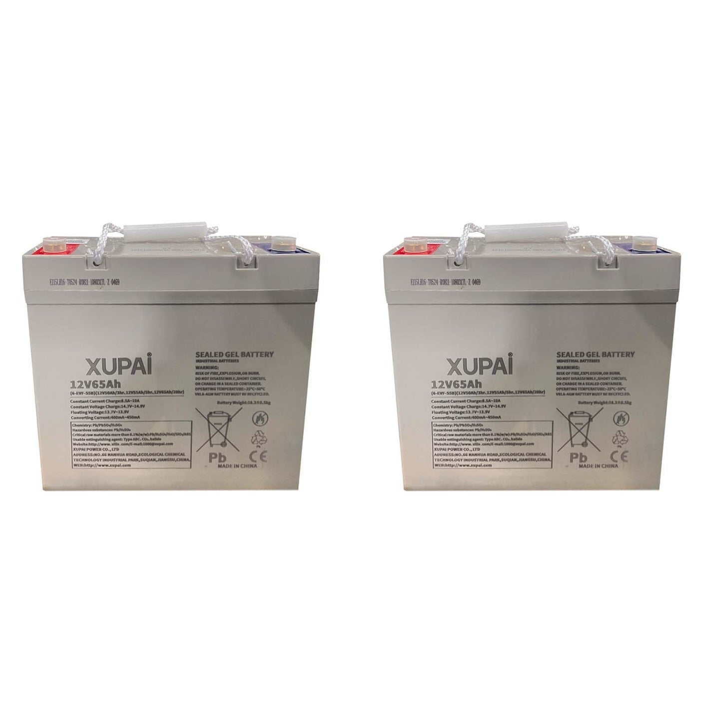 APOLLOLIFT 12V/65AH Lead-Acid Battery for Electric Pallet Jack Truck 2PCS