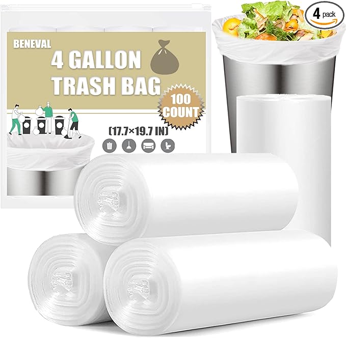 Small Trash Bags 4 Gallon
