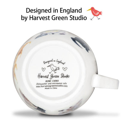MFoffice Cute Cat Mugs for Daily Coffee and Tea, Premium 20 oz Bone China Coffee Tea Hug Mug, Perfect Holiday, Birthday, and Christmas Gift for Cat Lovers, Designed in England by Harvest Green Studio