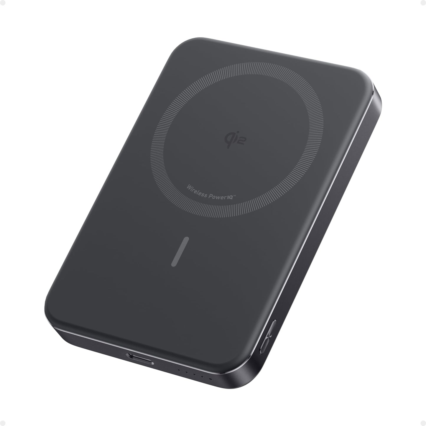 Anker MagGo Power Bank, Ultra-Slim 10,000mAh Magnetic Battery Pack, Qi2 Certified 15W Ultra-Fast MagSafe Compatible Portable Charger, Ergonomic Design, for iPhone17/16/15/14 Series Only（Not for Pixel）