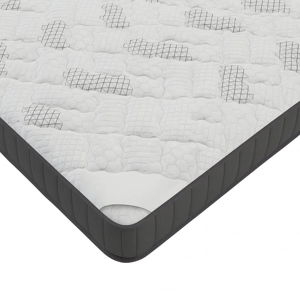 Ottomanson Queen 9" Hybrid Mattress - Medium Firm Support - Made in USA - Individually Pocketed Coils & CertiPUR-US Foam - Fiberglass-Free - Bed in a Box