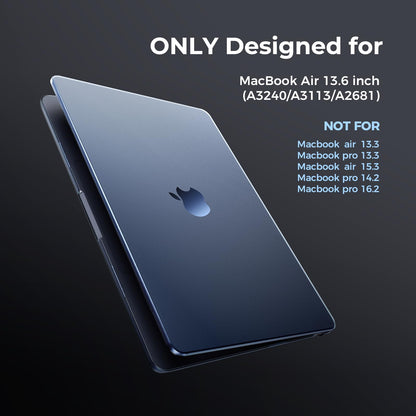 EooCoo Compatible with MacBook Air 13 inch Case 2025 M4 2024 M3 2022 M2 Hard Shell for Mac Book Air 13.6" A3240 A3113 A2681 Matte Midnight Cover [Original Midnight] Ultra-thin Invisible Translucent