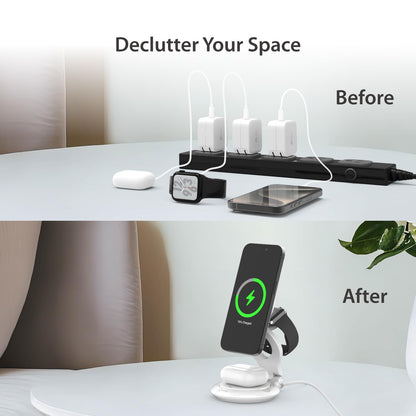 j5create Qi2 3-in-1 Magnetic Foldable Wireless Charging Station (JUPW3415)