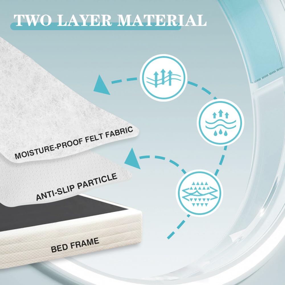 DUJUIKE Mattress Slide Stopper and Gripper, Non Slip Mat for Bed Mattress, Non Slip Rug Pad Underlay Protector Keep Bed and Topper Pad from Sliding for Sofa, Mattresses (Grey, 71 x 78 inch)