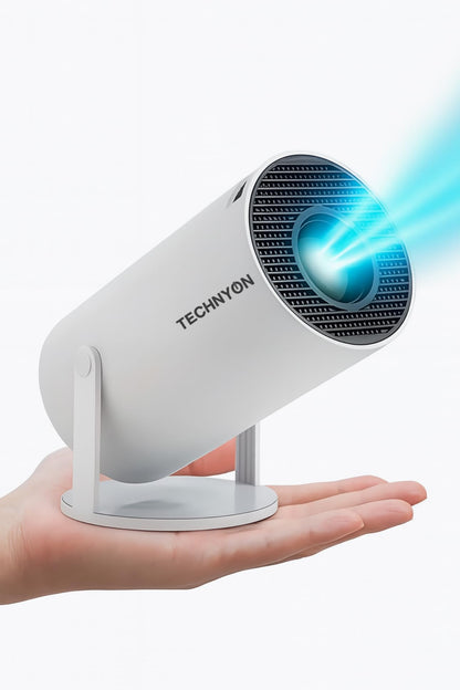 Technyon HY300 PRO+ 2025 | 1080P Full HD WiFi Projector with Android 11.0 – 12000 Lumens Portable Home Theater & Outdoor Movie Projector | Screen Mirroring for iOS/Android | Gaming & HDMI Compatible