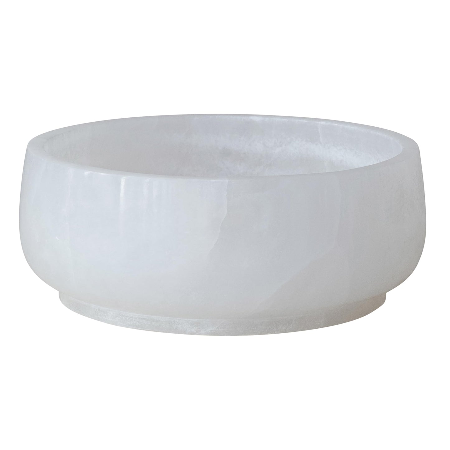 Creative Co-Op Round Alabaster Bowl, White