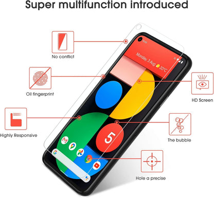 OMOTON 3+2 Pack for Google Pixel 9 Pro XL Screen Protector 6.8 Inch, 3 Tempered Glass Film & 2 Camera Lens Protector, Bubble-free, HD Clear, Not for 9 Pro/ 9