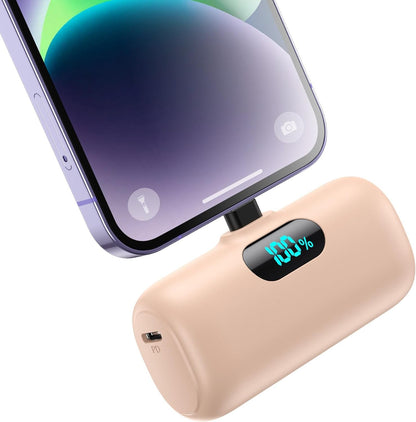 Small Portable Charger for iPhone,Upgraded 5000mAh PD Fast Charging Power Bank,Mini Battery Pack Backup Charger Compatible with iPhone 14/14 Pro Max/13/13 Pro/12 Pro/11/XS/XR/X/8/7/6 etc-Black