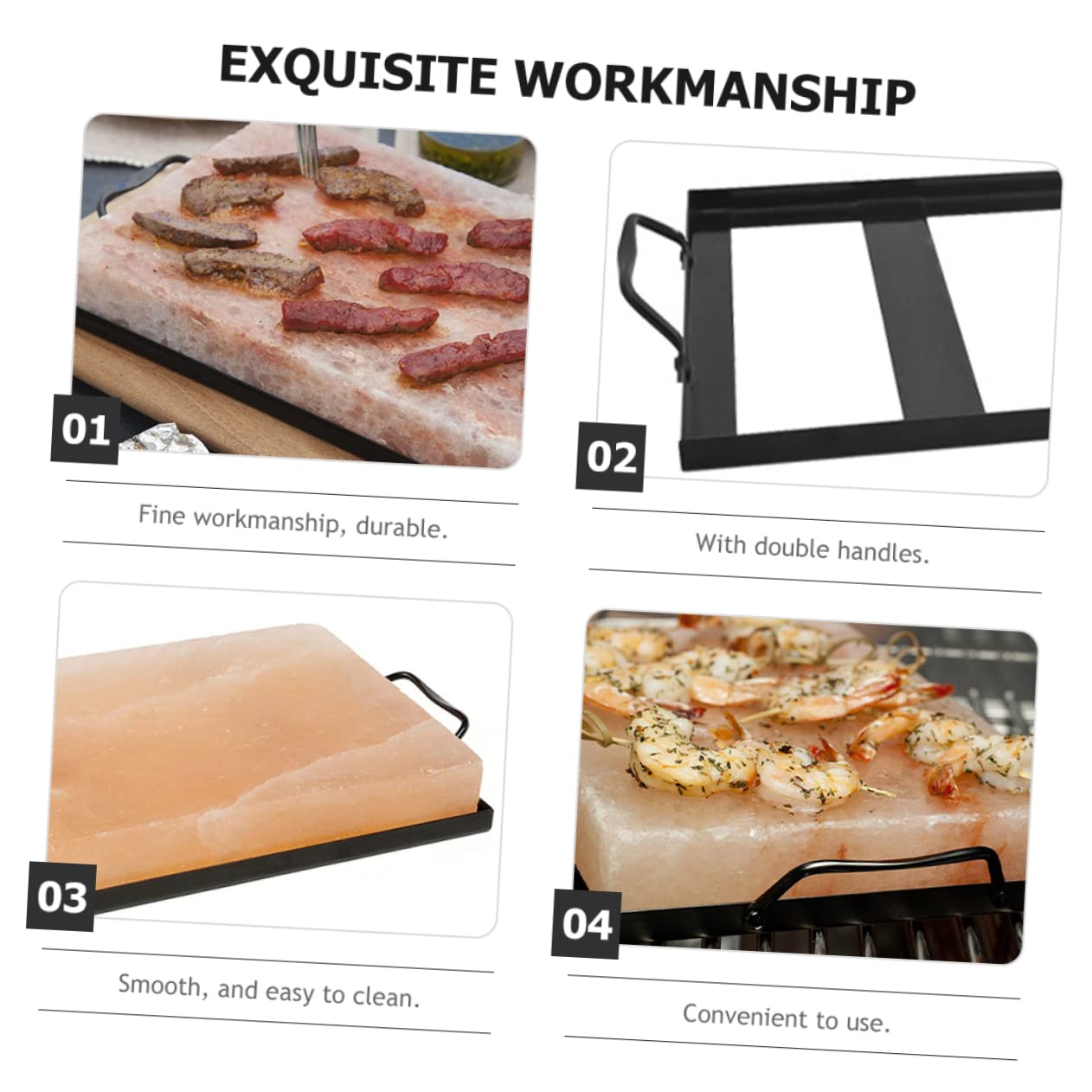 COOPHYA Salt Plate Cooking Tray Holder Salt Plate Rack for Grilling Steak Cooking