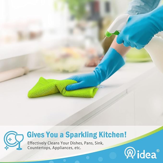 AIDEA Microfiber Cleaning Cloth-8PK, Soft Microfiber Towels