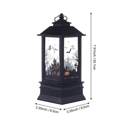 2 Pcs Halloween Decor Lantern,7.9x3.3in Portable LED Candle Lantern,Simulation Candle Flashing for Outdoor Indoor Halloween Decor Party Garden Supplies（Battery Not Included）