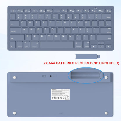 OMOTON Bluetooth Keyboard Compatible with iPad 10th Generation, iPad 10.2 (9th/8th/7th), iPad Pro 13/12.9/11 inch, iPad Air/Mini and More iOS Devices, White