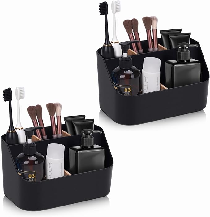 Set of 2Toothbrush Holder for Bathrooms, Bathroom Organizer Countertop