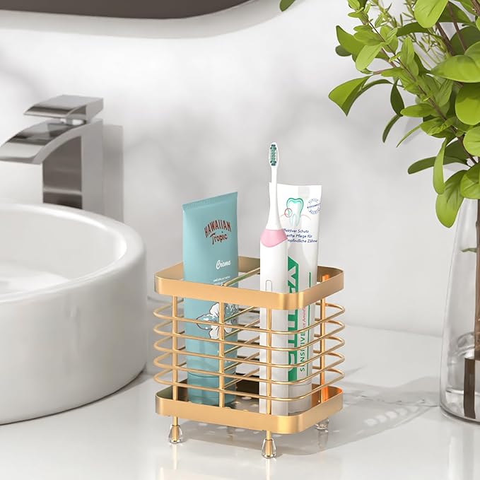 Luxspire Toothbrush Holders for Bathroom, Stainless Steel Electric Toothbrush