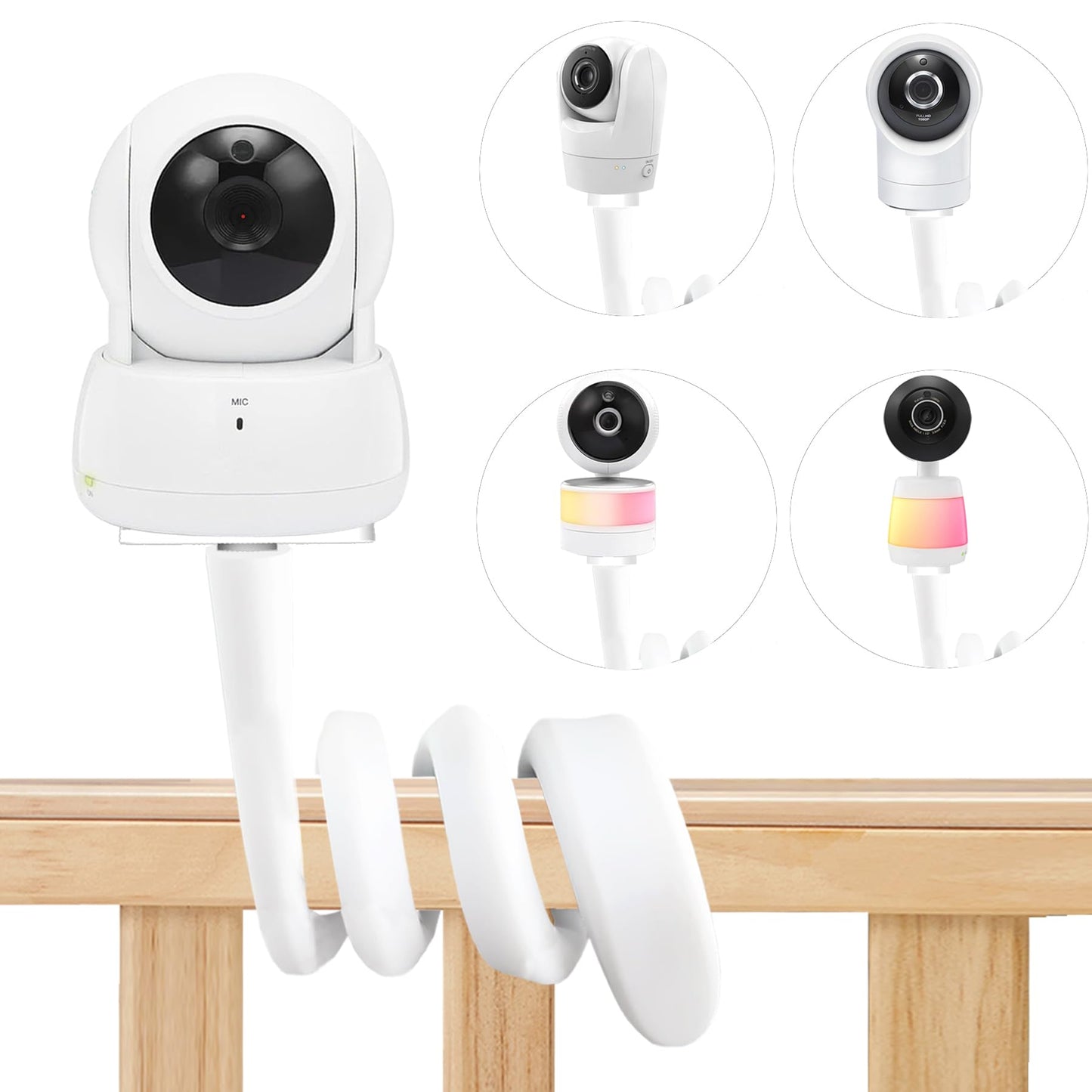 Derebir Baby Monitor Mount Stand Compatible with VTech VM924/ 901/928HD /5263/5755 /5764HD /7764HD/5766HD /5263/BM5254/ RM5755HD/Leapfrog LF920HD/RM7768HD/LF815HD/LF1726FHD /LF2413 Kamera