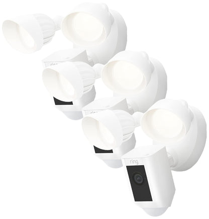 Ring Floodlight Cam Wired Plus — Outdoor home or business security with motion-activated 1080p HD video and floodlights, (2021 release) White