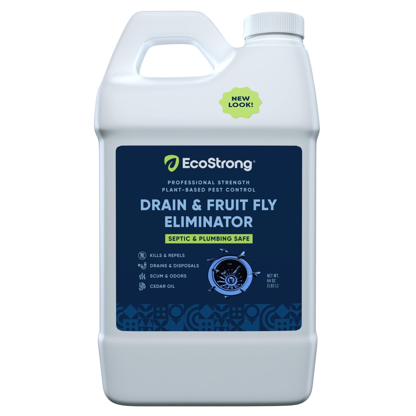Fruit Fly Drain Treatment | Drain Fly Eliminator | All-Natural, Eliminates Gnats, Sewer Flies and More - Works in All Drains - 64 Fl Oz