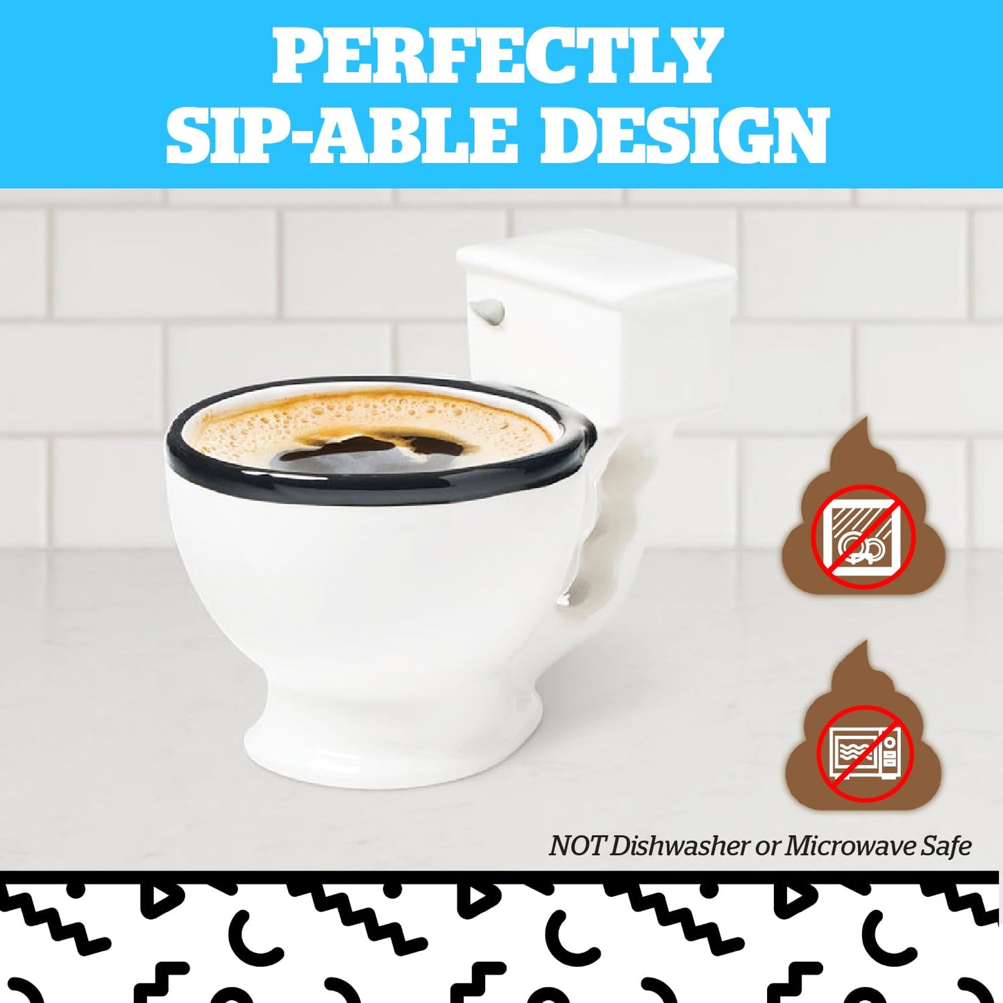 BigMouth Inc The Original Toilet Mug - Funny Coffee Cup - 12 Oz