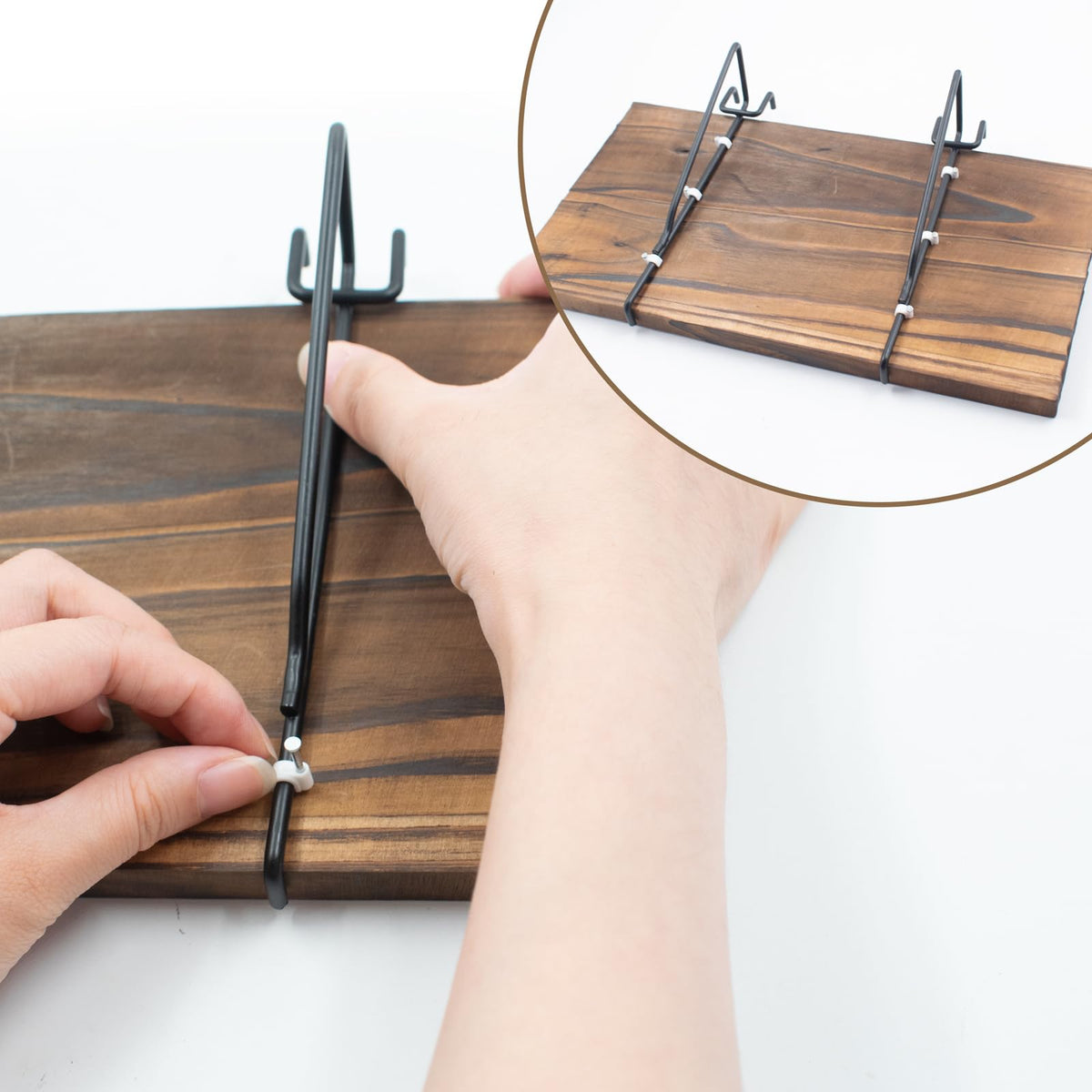 3 PCS Wooden Pegboard Shelves with 6 PCS Metal Pegboard Shelf Brackets Pegboard Hooks, Heavy Duty PegBoard Organizer Shelves, Pegboard Accessories for Craft Room, Home, Kitchen, Garage, Office