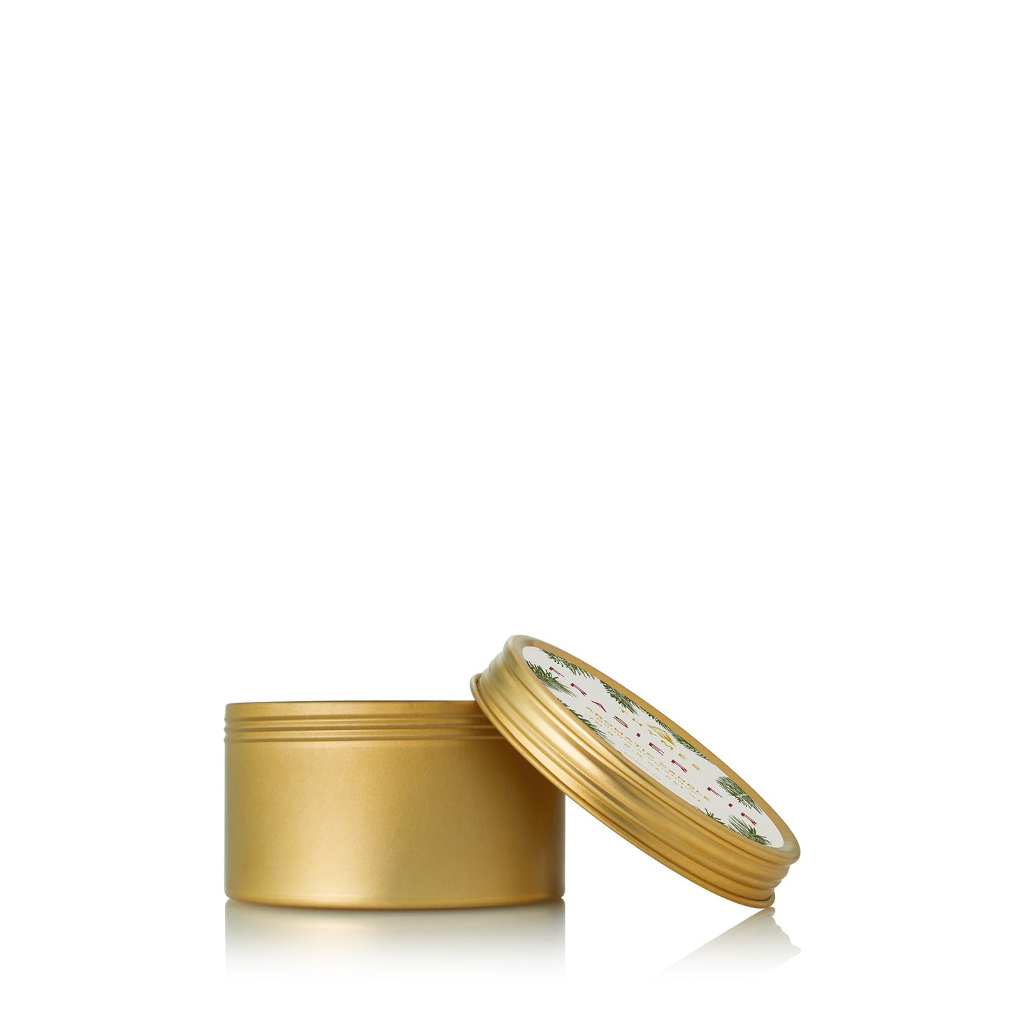 Thymes Travel Tin Holiday Candles - Scented Candles for Home Decor - Winter Scents - Christmas Gifts - Luxury Home Fragrance Gifts for Women & Men - Gold (Frasier Fir, 2.5 oz)