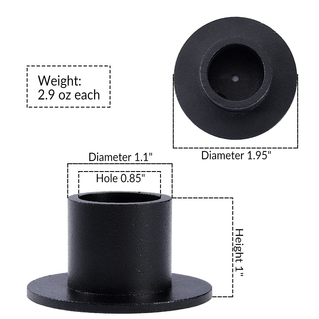 Aglary 6PCS Black Taper Candle Holders, Matte Iron Candlestick Holders Centerpieces for Home Decoration, Wedding Anniversary, Party, Housewarming Gifts.
