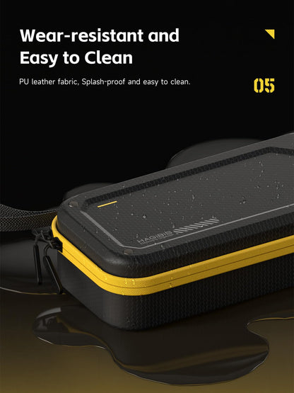 Hagibis Electronic Organizer Traveling Case Bag EVA Hardshell PU Portable Carrying Pouch for Mouse, Charger, Cables, Power Bank, SD Cards, USB Flash Disks, Accessories (Black)
