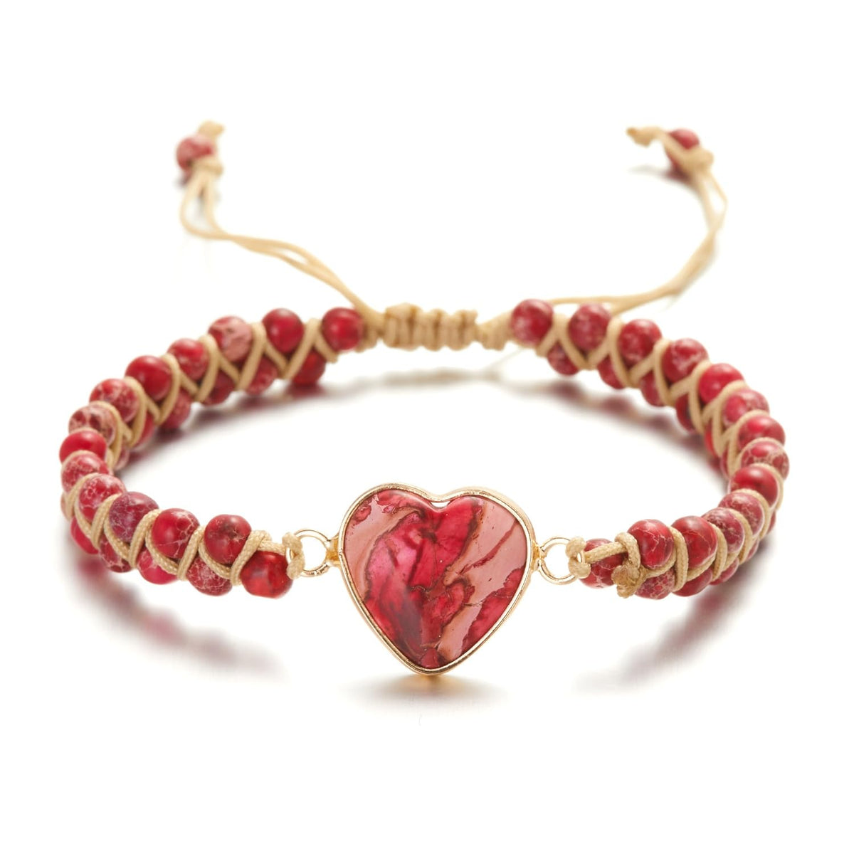 Boutique SS Seven-Chakra Healing Natural Red Heart Gemstone Bracelet - Meditation Energy Spiritual Protection - Mental Health Balance 1-Strands Leather Wrap 1 Piece of Handmade with Premium Gift Box