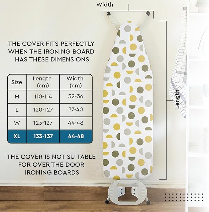 Encasa XO Ironing Board Cover and Pad 54"x18"