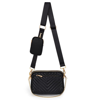 UTO Small Crossbody Bags for Women 3 in 1 Trendy Belt Purse Fashion Designer Mini Cute Sling Fanny Chest Pack