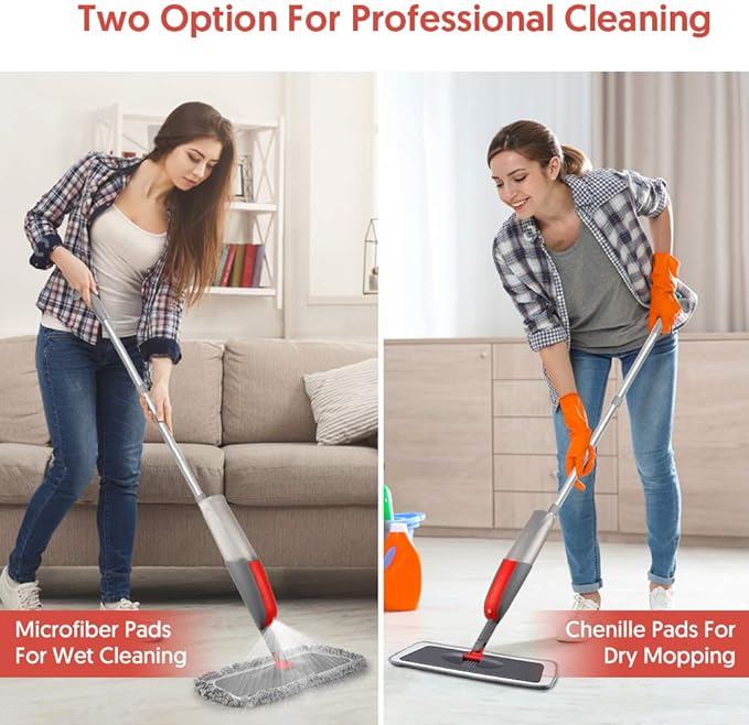 Spray Mops for Hardwood Floors Cleaning: MEXERRIS Falt Mop