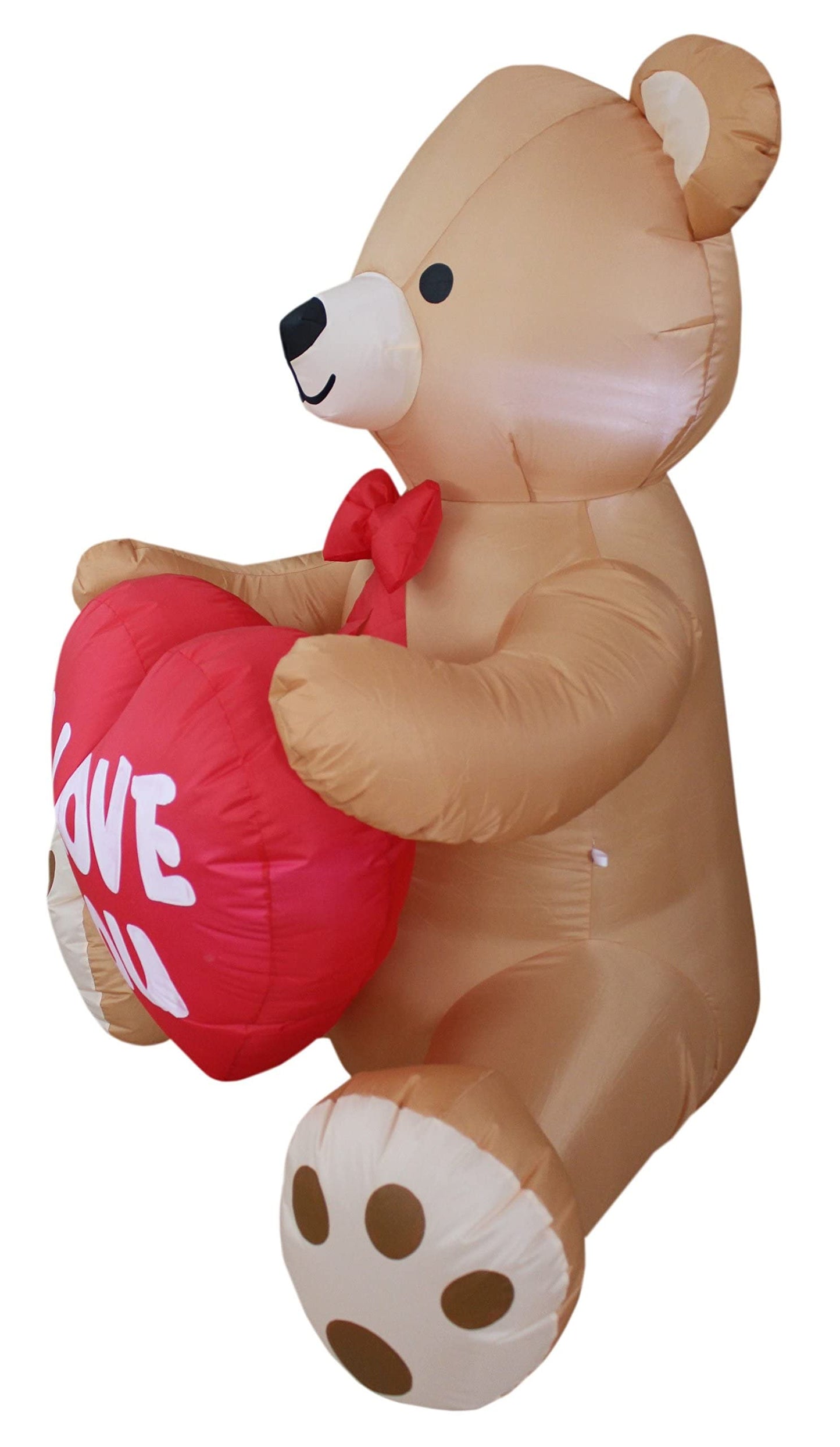 4 Foot Tall Valentine's Day Inflatable Teddy Bear with I Love You Heart Romantic Sweet Valentines Gift for Couples, Pre-Lit LED Lights Outdoor Indoor Holiday Blow up Lighted Yard Decoration