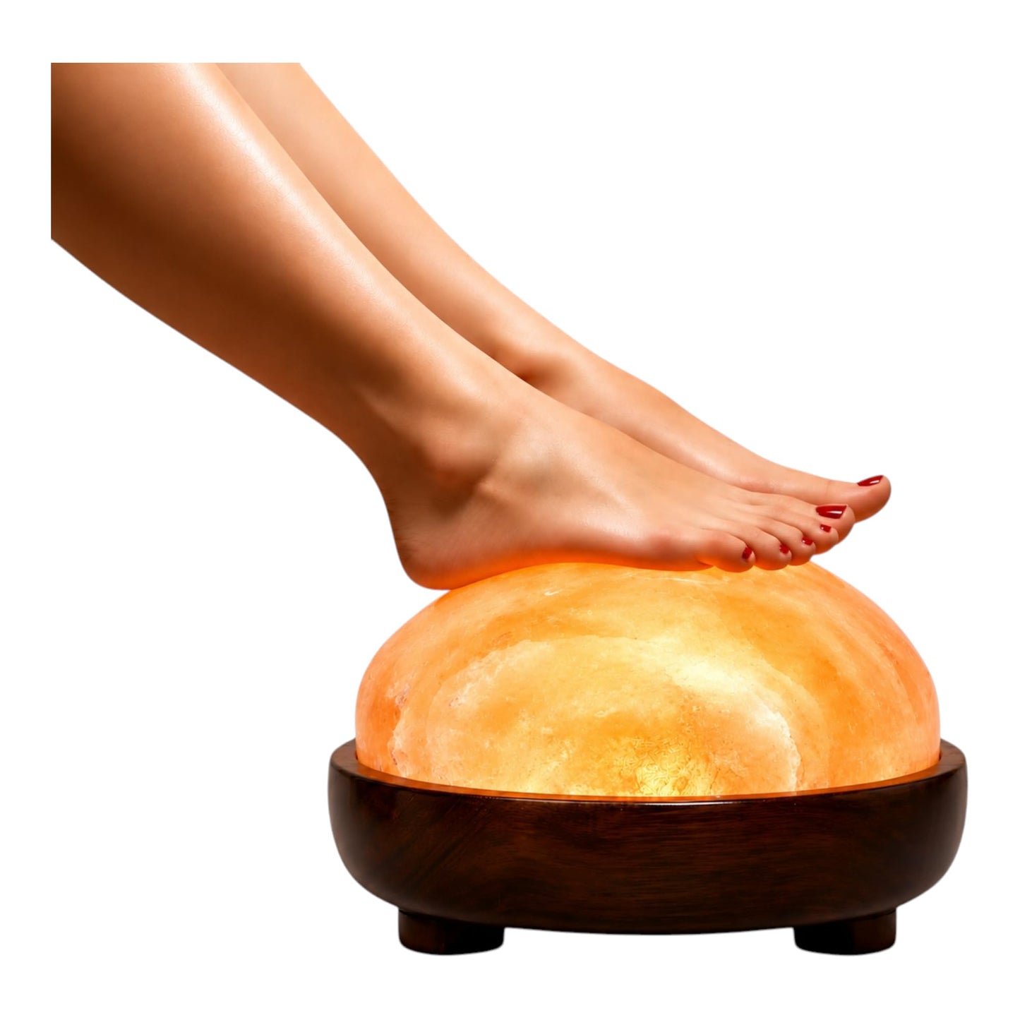 Himalayan Natural Salt Lamp Dome Shape – 8 Inch Detox Lamp for Foot and Hands, with Dimmer Switch, Handcrafted for Relaxation & Wellness