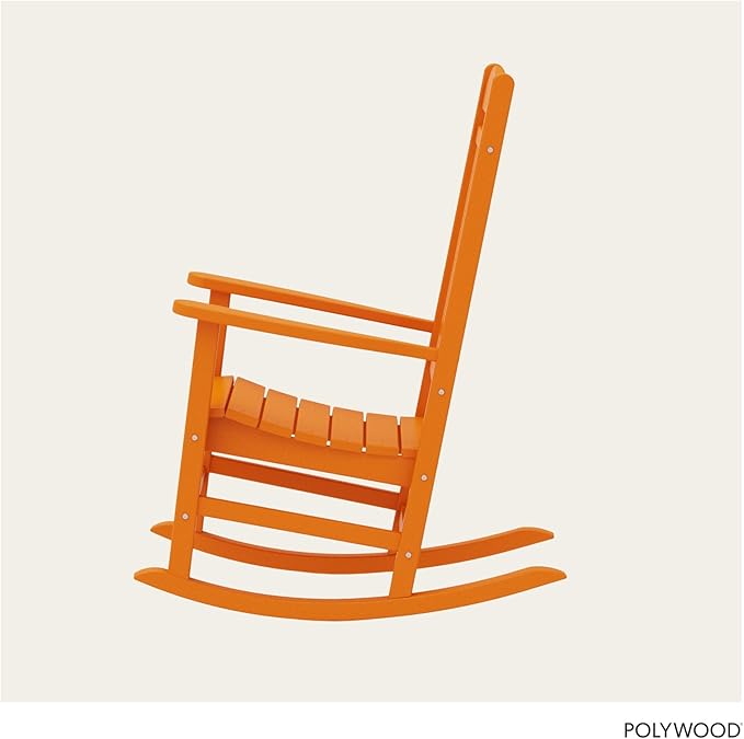 POLYWOOD Presidential Rocking Chair in Tangerine