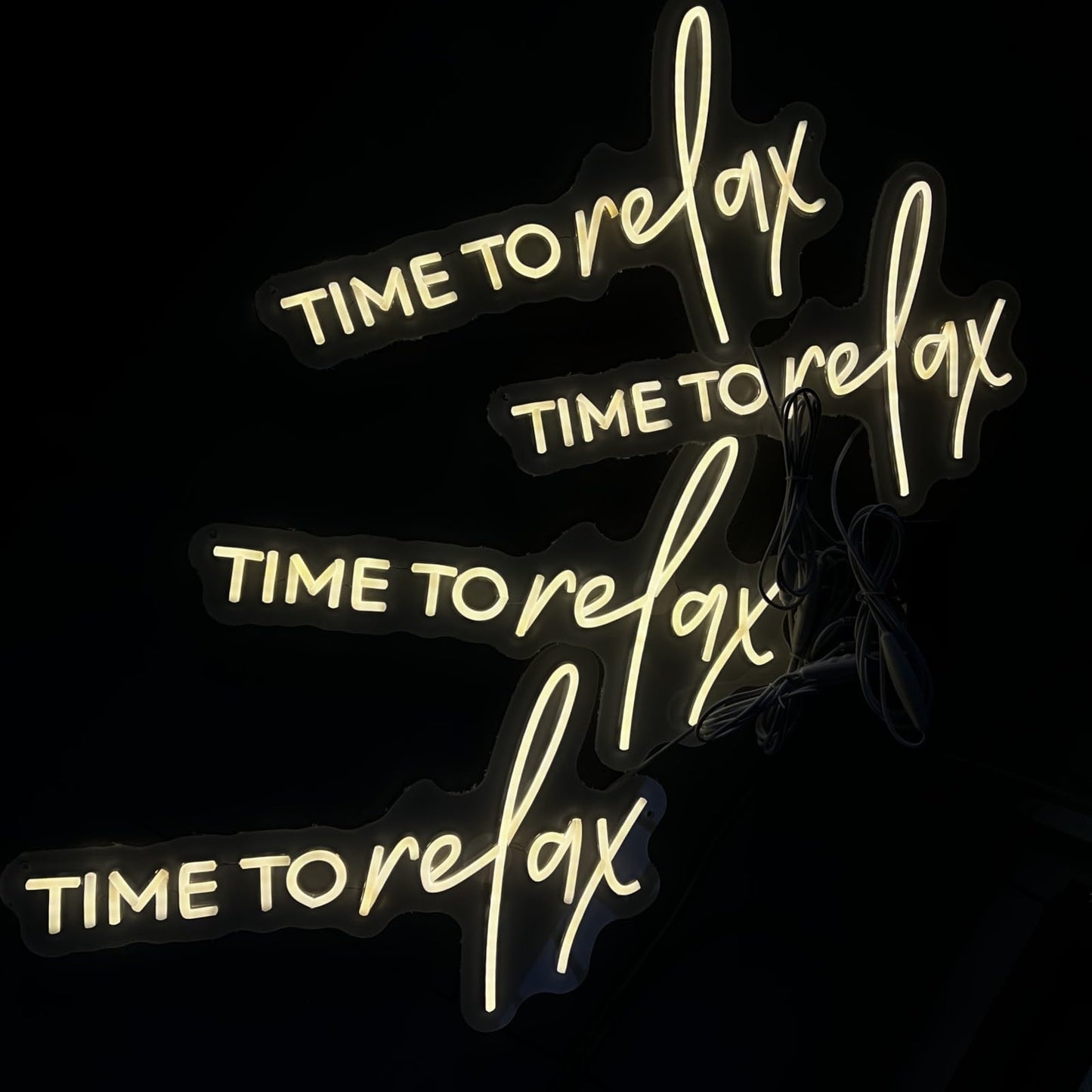 Time To Relax Warm White Neon Sign, Wedding Event Wall Decor Party Beauty Salon Hair Welcome Quote Led Light Sign, Dorm Bedroom Wall Decor, Opening Gifts, Christmas Birthday Gifts, Spa Relaxing Wall Art-17.7"