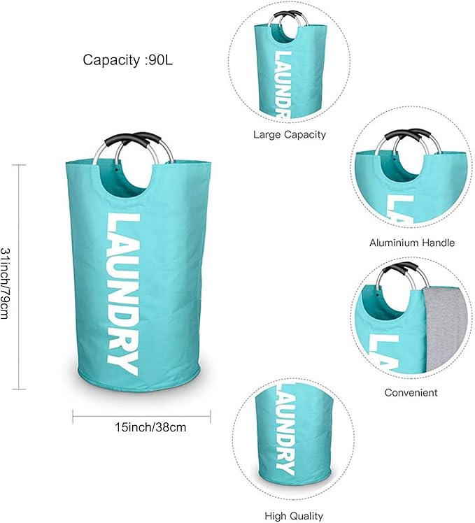 Mziart 90L Large Collapsible Laundry Hamper Laundry Basket