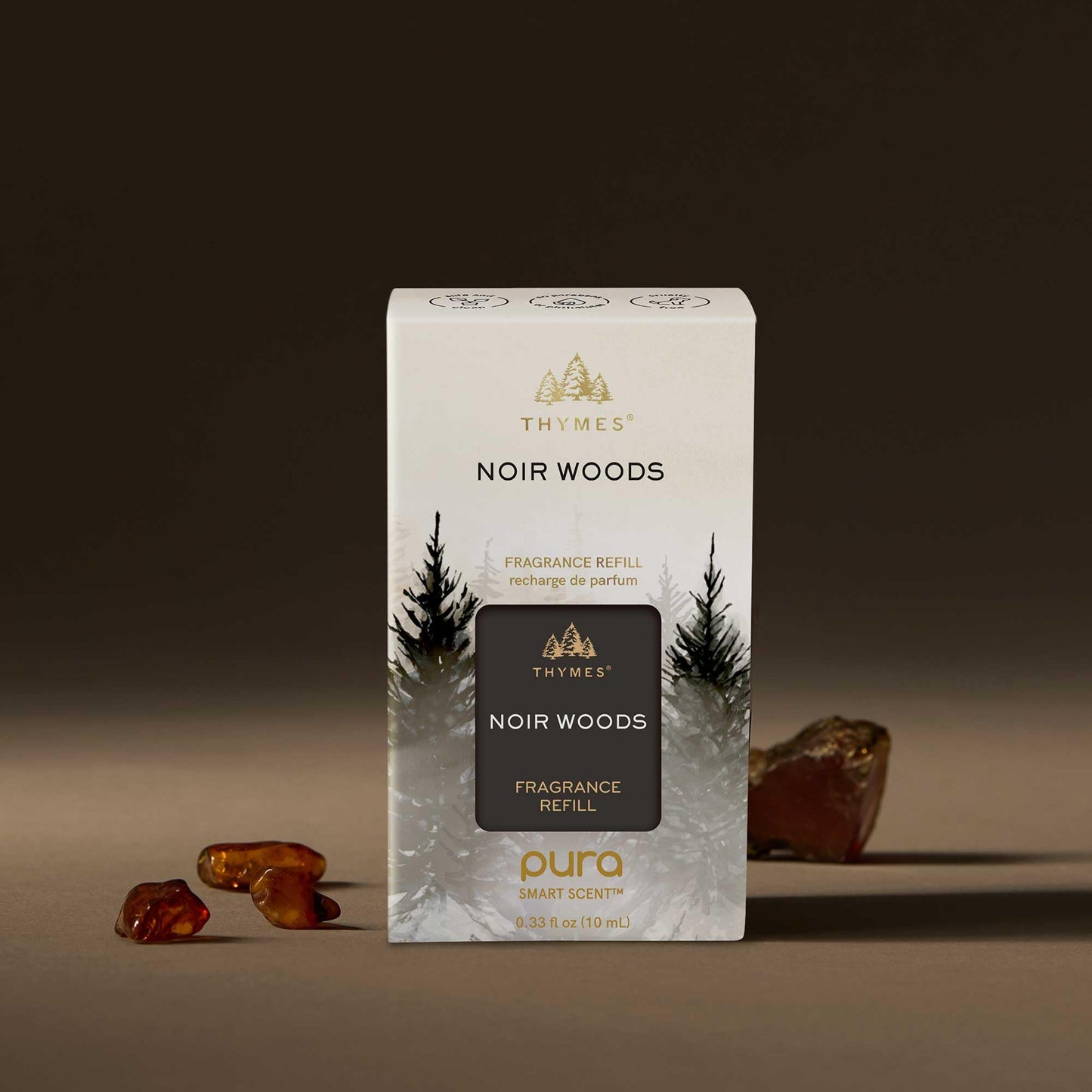 Thymes Pura Refills – 2 Pack of Oil Diffuser Scents – Long-Lasting Pura Diffuser Refills – Premium Home Fragrance – Notes Siberian Fir Needles, Cedarwood & Sandalwood (Frasier Fir, Pack of 2)