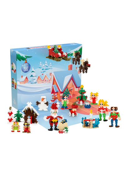 Plus Plus Christmas Advent Calendar 2025, 25 Kids Building Block Toys, Mini 3D Puzzle Kits, Fun Holiday Countdown Stem Gifts, 600 Pieces - Original