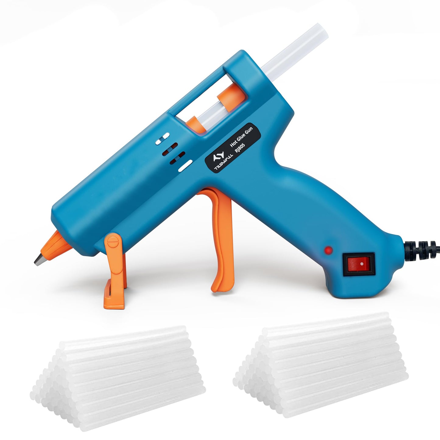 Tilswall Hot Glue Gun Kit, 50W Mini Melt Gun with 75pcs 130mm Glue Sticks for Crafting, DIY, Art, Sealing, Home Repairs, Cards, and Glass