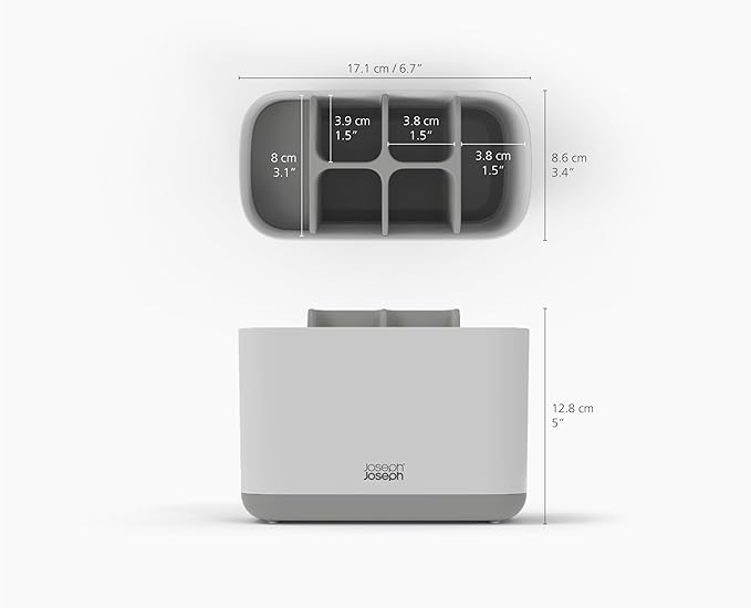 EasyStore™ Large Light Gray Toothbrush Holder