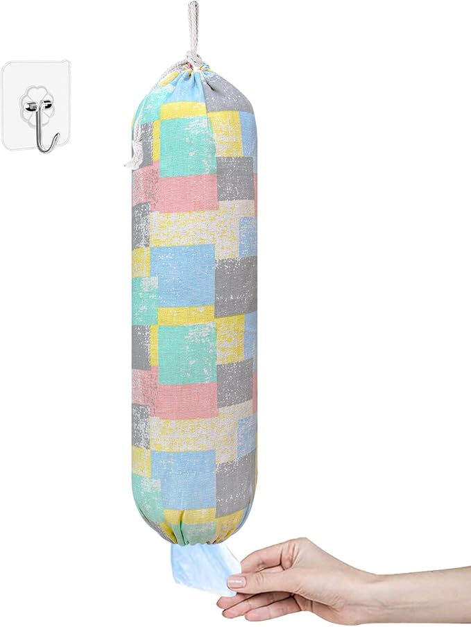 Plastic Bag Holder, Wall Mount Plastic Bag Organizer, Shopping Bags Carrier