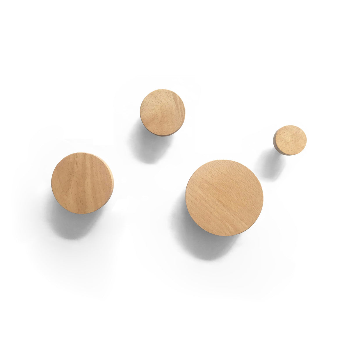 anaan Bubble Wood Wall Hooks Modern Decorative Coat Hooks for Wall Set of 4