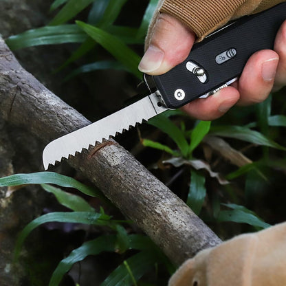 ROXON S503G 9 in 1 Mini Multi Tool EDC Pocket Knife Multitool with G10 Handle,Scissors,Screwdriver,Threader,Awl, Flat Screwdriver,Ruler,Tweezers for Outdoors Fishing Camping,Gifts for Men